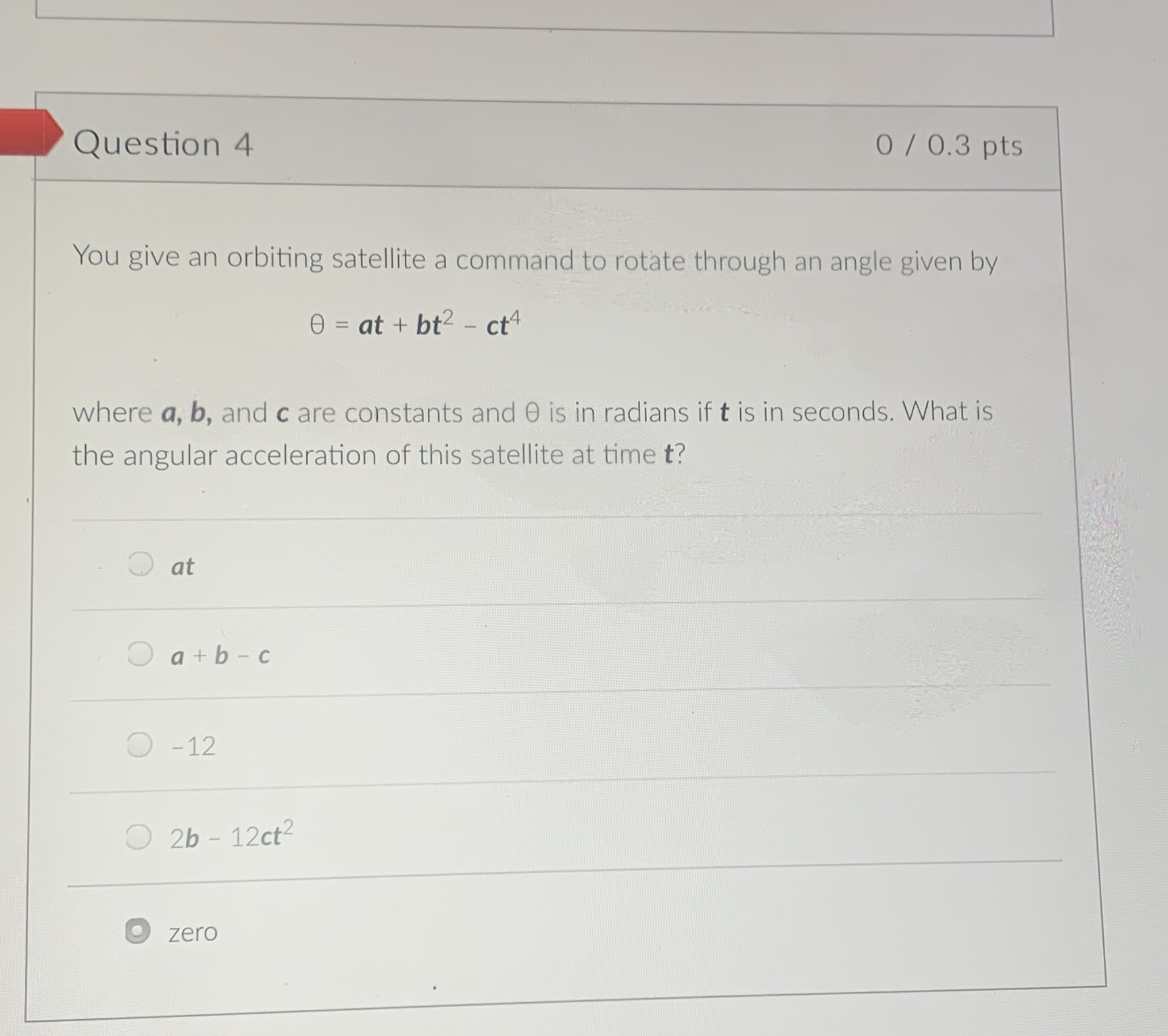 Please answer with details Question 4 0 / 0.3 pts