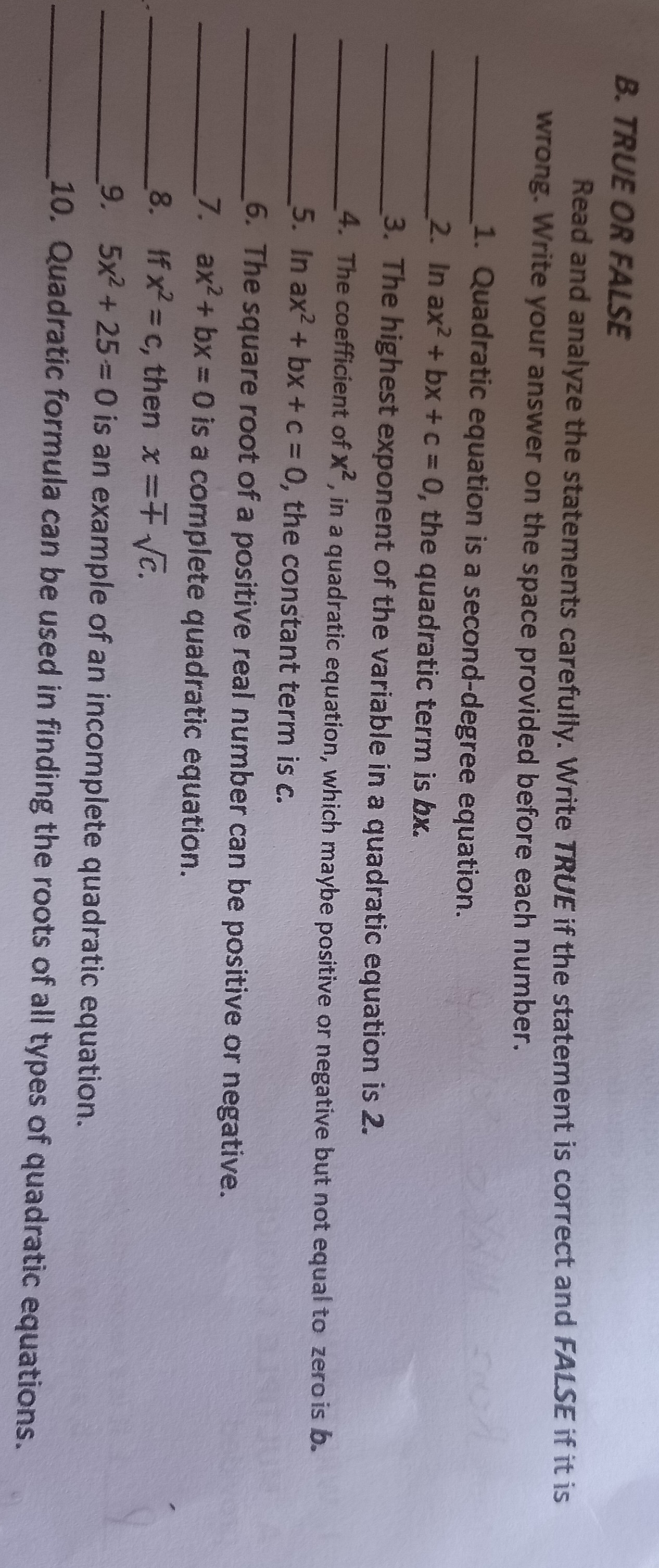 11. PERFORMANCE TASK (50%) *refer to