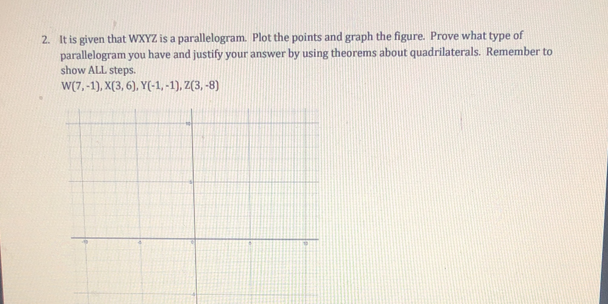 What theorem could I use to prove a quadrilateral