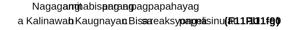 Nagagangtabispagangagpapahayag a Kalinawab