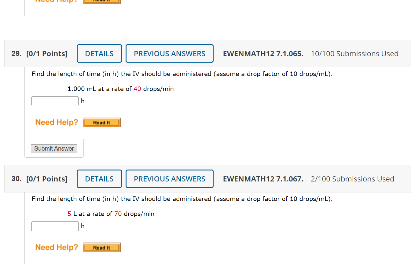 29. [0/1 Points] DETAILS PREVIOUS ANSWERS