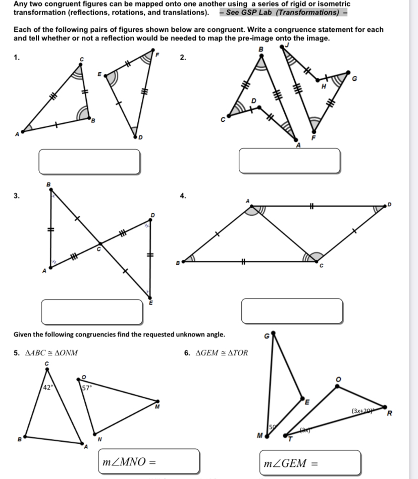 Any two congruent figures can be mapped onto one