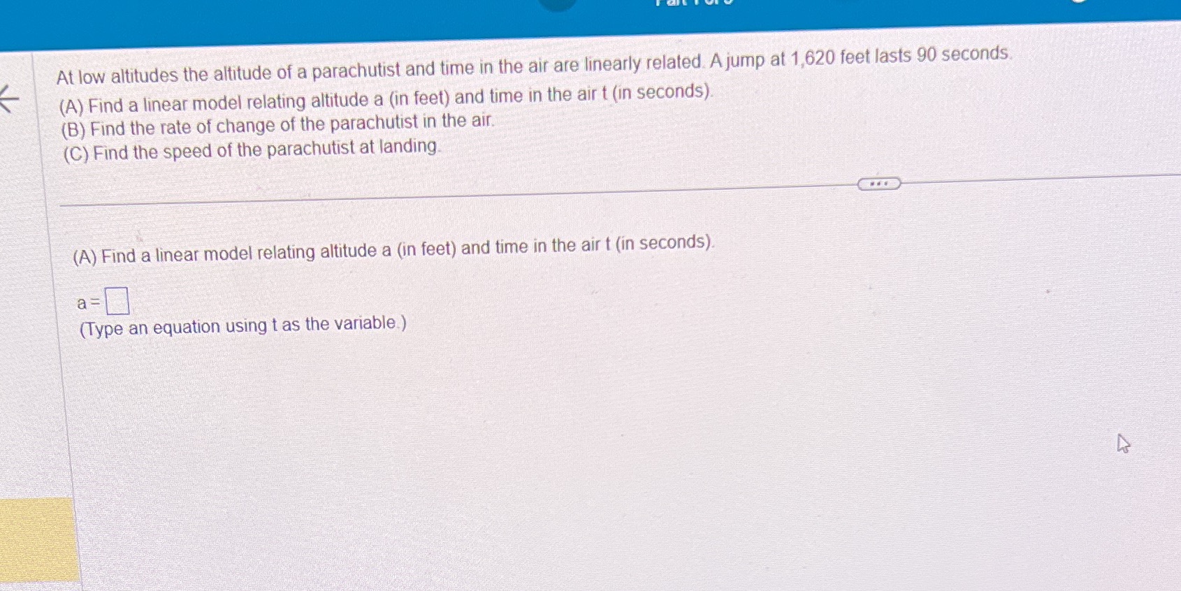 At low altitudes the altitude of a parachutist