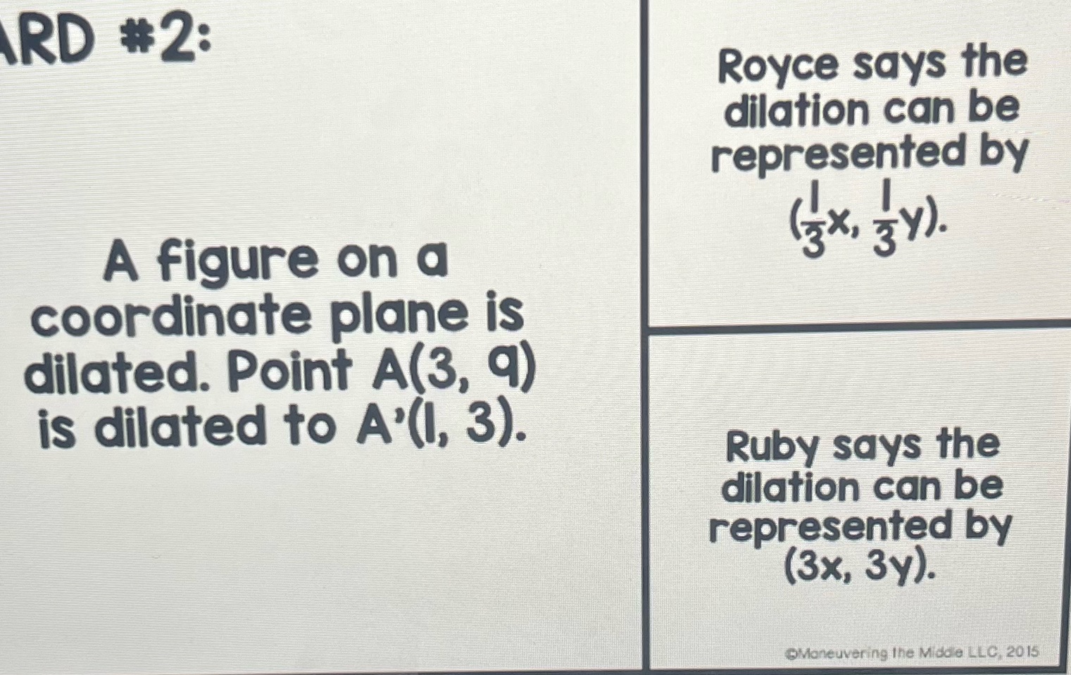 who is correct RD #2: Royce says the dilation can