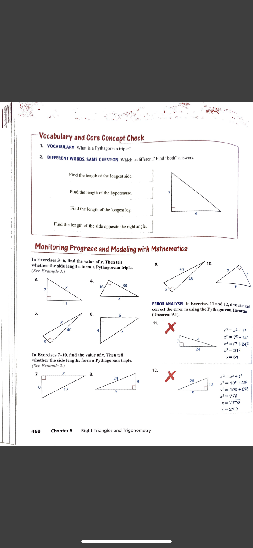 Please show all work. p468 #3-9 odd 19-23odd