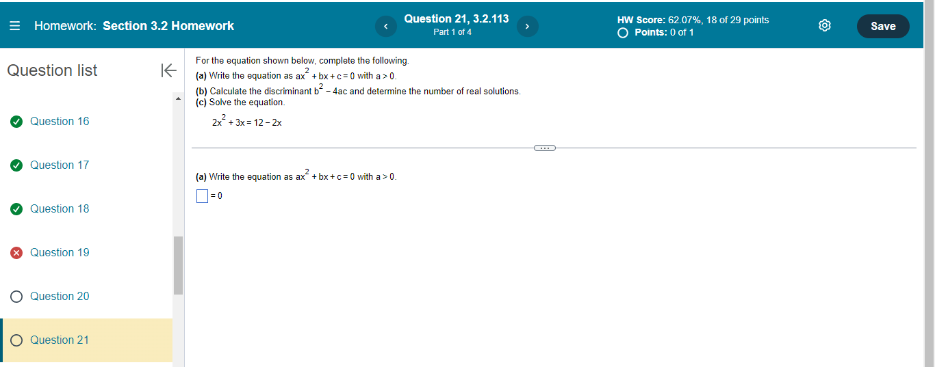E Homework: Section 3.2 Homework Question 20,