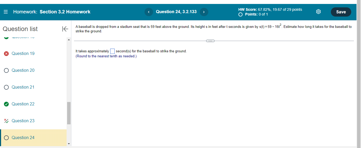 E Homework: Section 3.2 Homework Question 20,