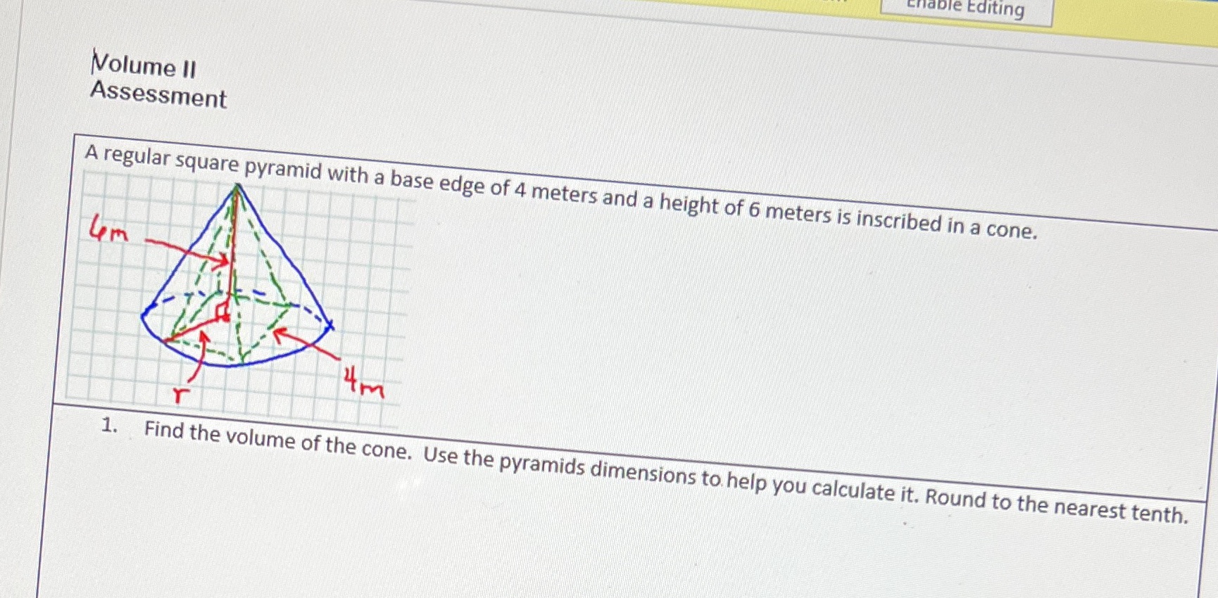 Enable Editing Volume II Assessment A regular