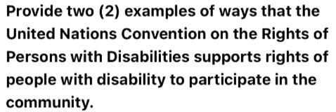 Provide two [2} examples of ways that the United