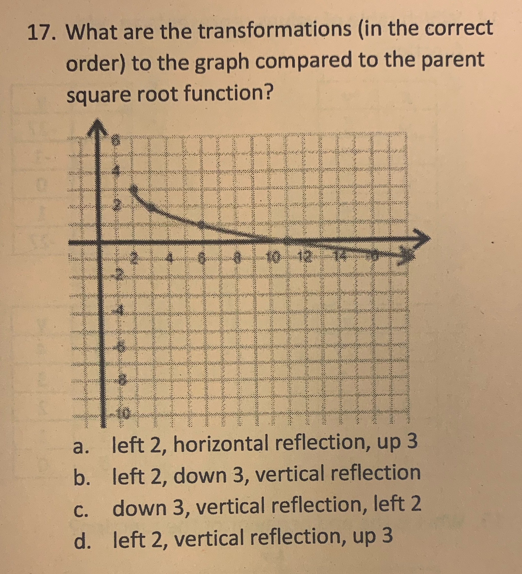 17. What are the transformations (in the correct