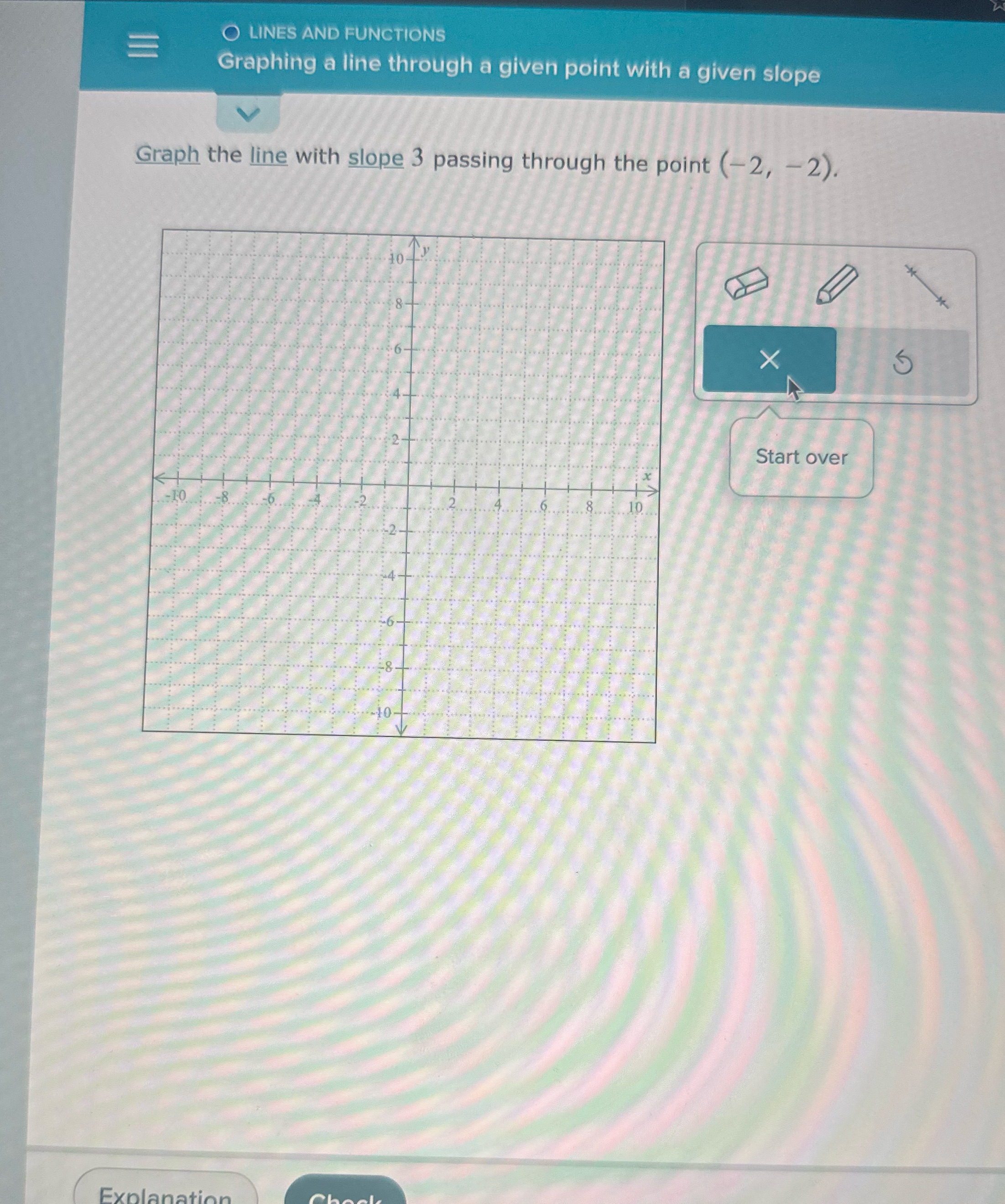 LINES AND FUNCTIONS Graphing a line through a