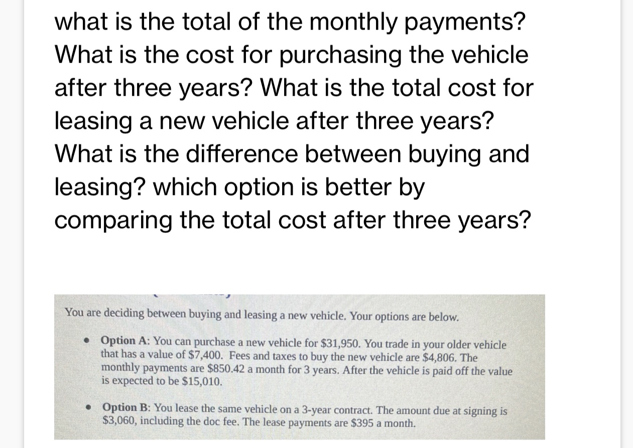 what is the total of the monthly payments? What