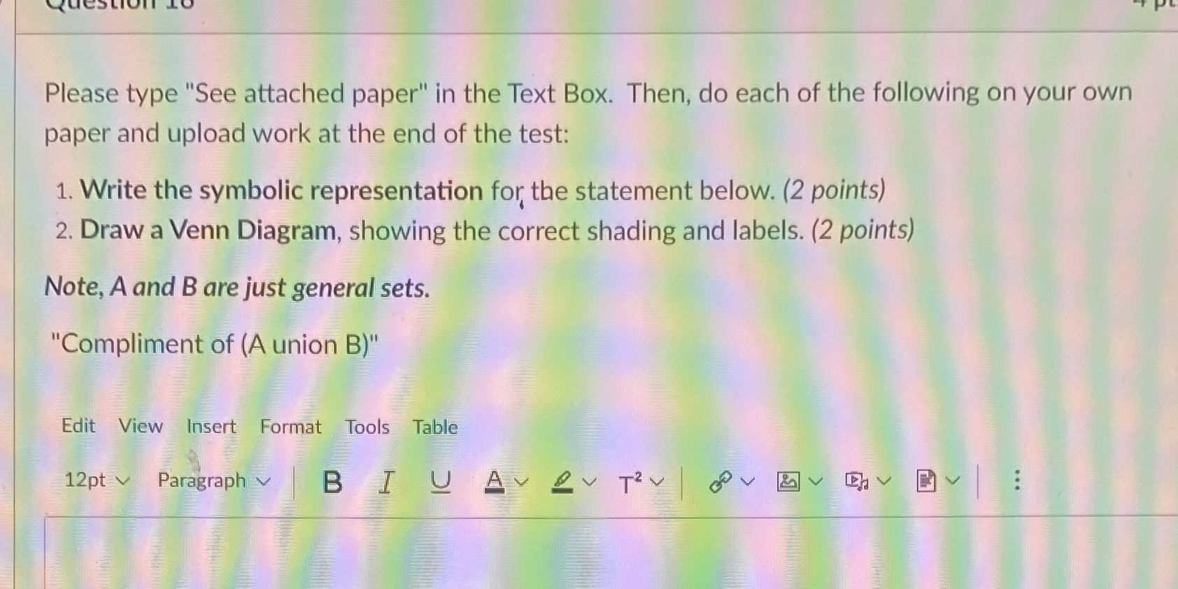 Please type "See attached paper" in the Text Box.