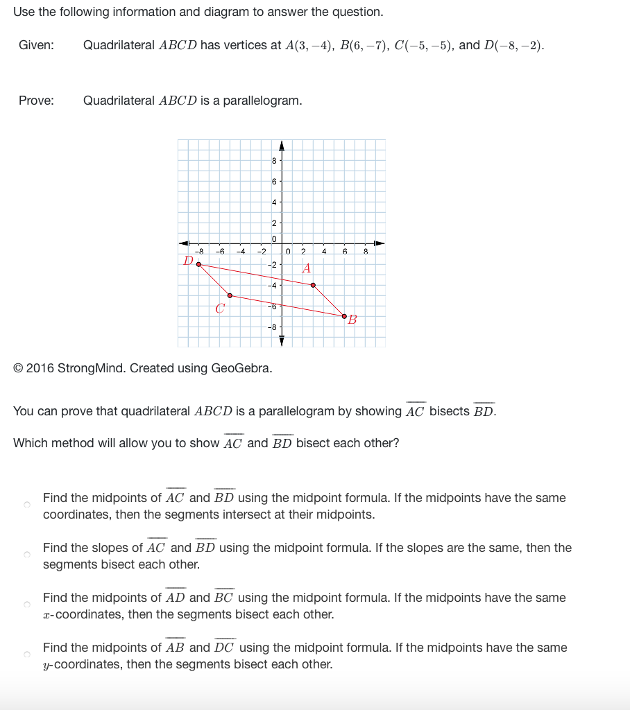 Use the tollowing information and diagram to