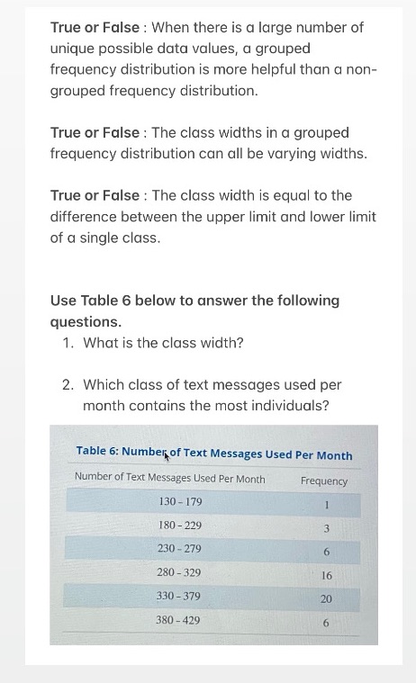 True or False : When there is a large number of