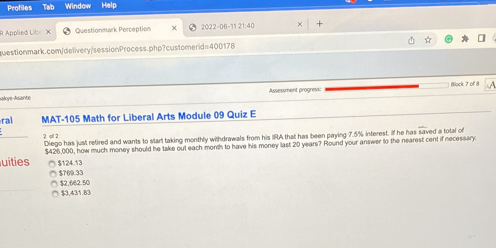 Profiles Tab Window Help Applied Libe X