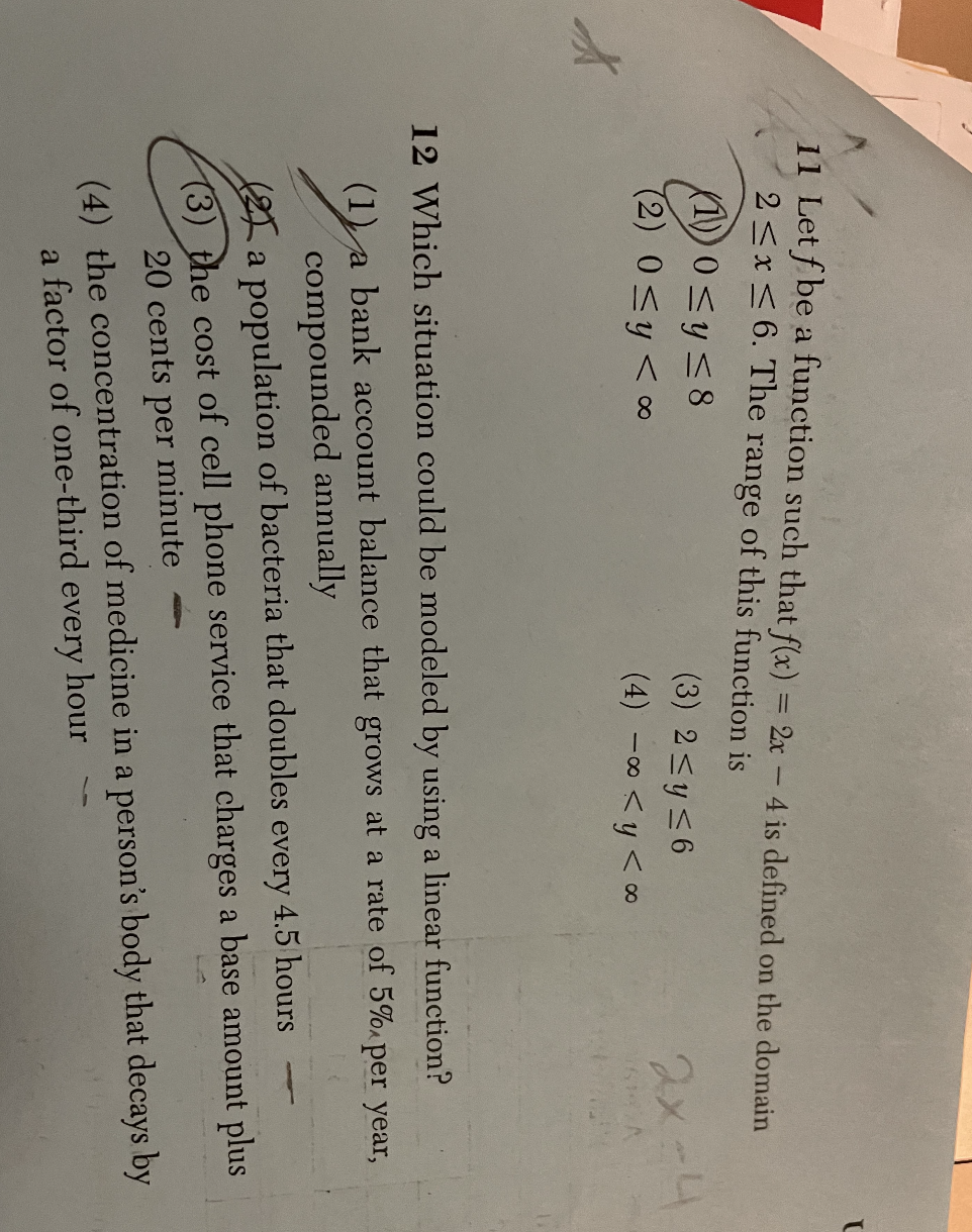 1 1 Let f be a function such that f(x) = 2x - 4