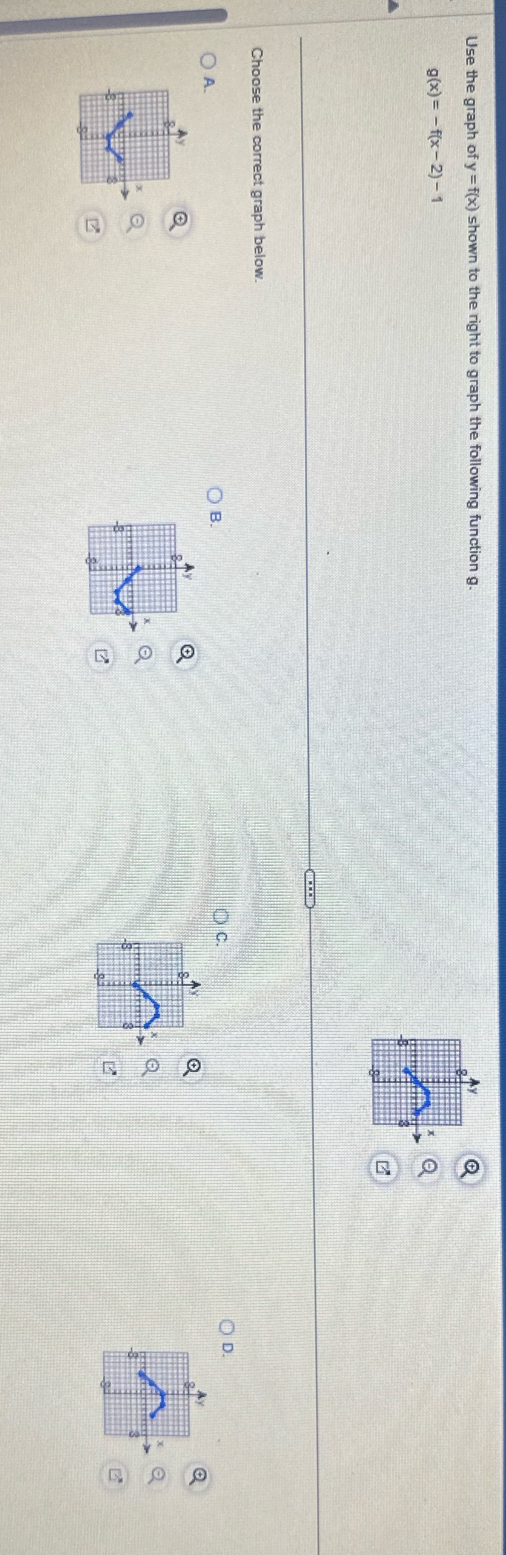 Use the graph of y = f(x) shown to the right to