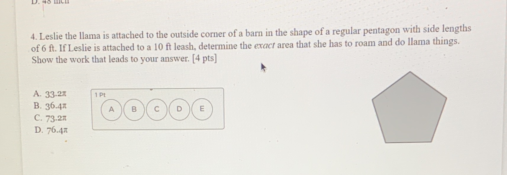 4. Leslie the llama is attached to the outside