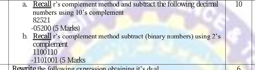 digital and logic question a. Recall r's