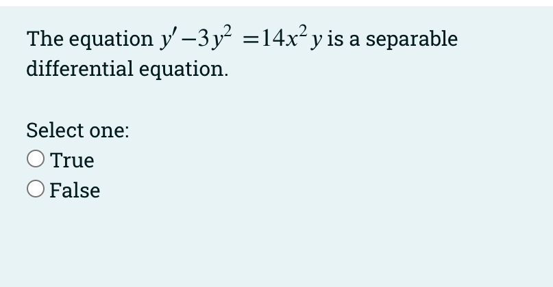 true and false question for Ma 266 need to be