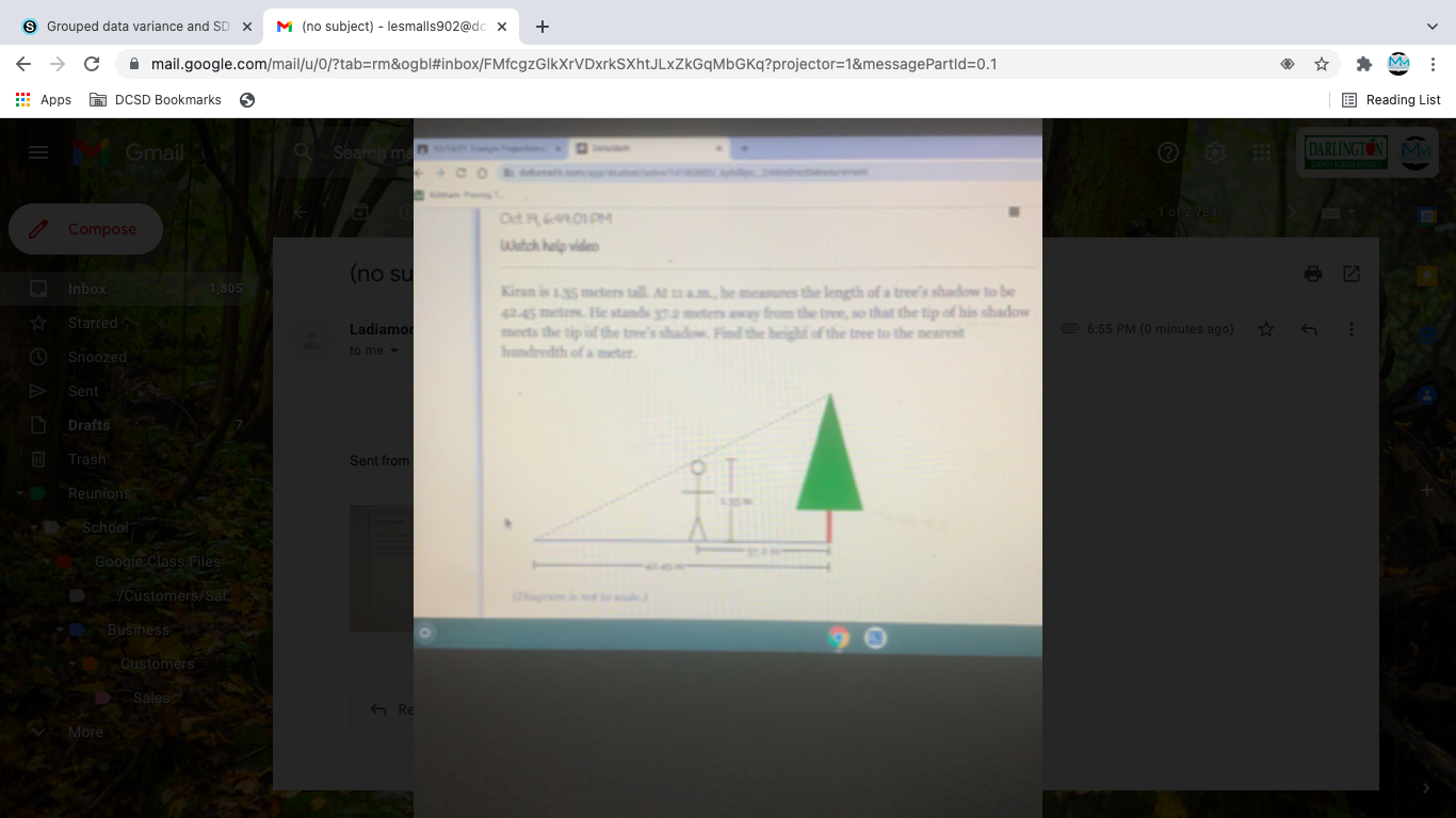 S Grouped data variance and SD x M (no subject) -