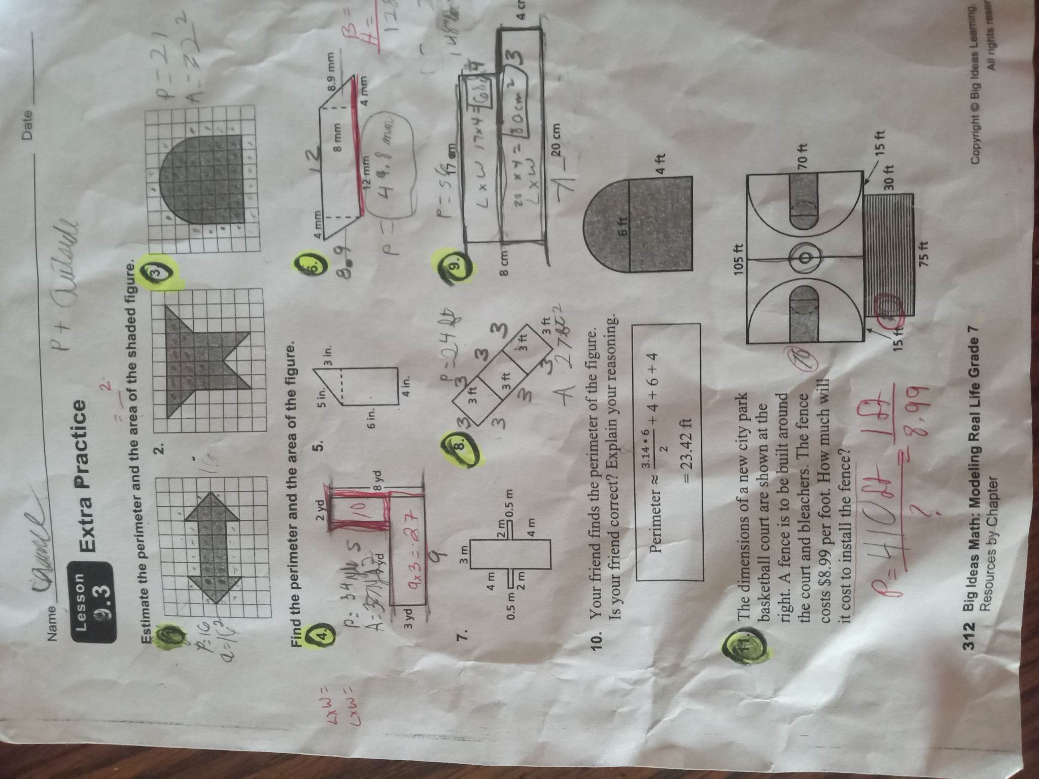 Name Date Lesson 9.4 Extra Practice Draw a