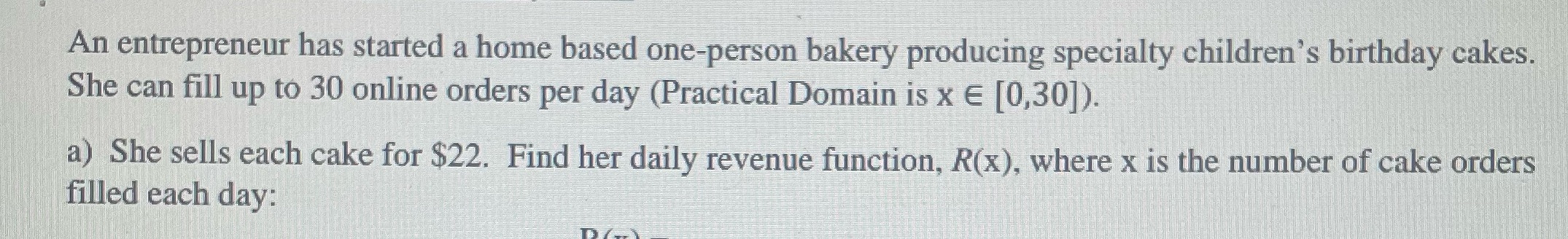 How do I solve this? An entrepreneur has started