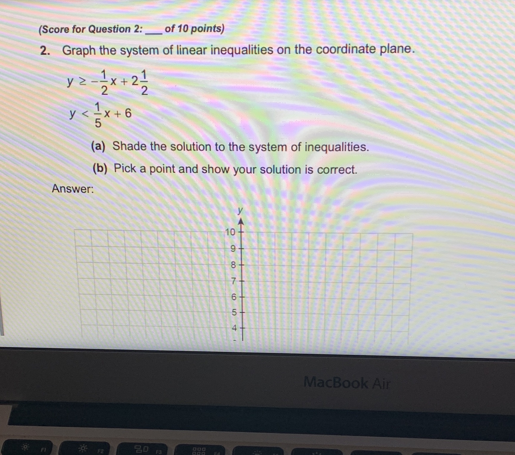 (Score for Question 2: _of 10 points) 2. Graph