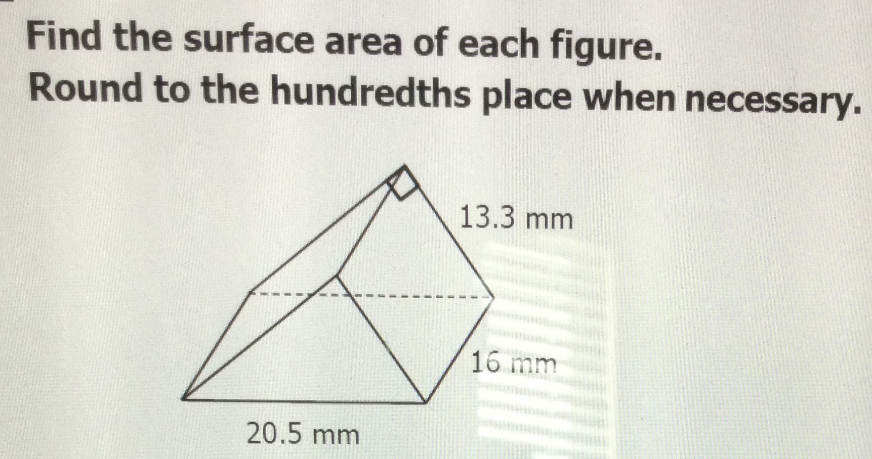 Find the surface area of each figure. Round to