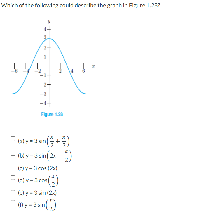 1) Find a possible formula for the exponential
