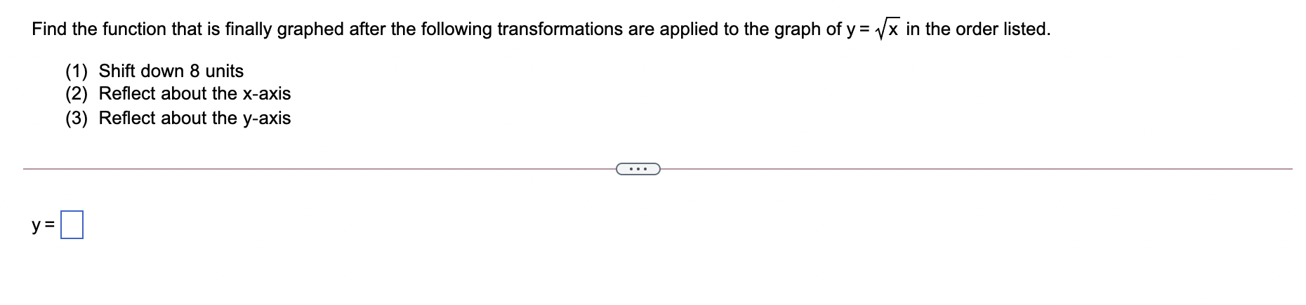 Find the function that is finally graphed after