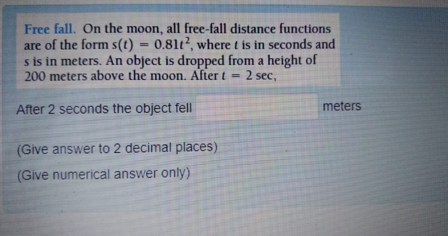 View to the horizon. The view V, or distance in