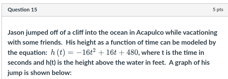 Jason jumped off of a cliff into the ocean in