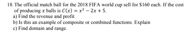 18. The official match ball for the 2018 FIFA