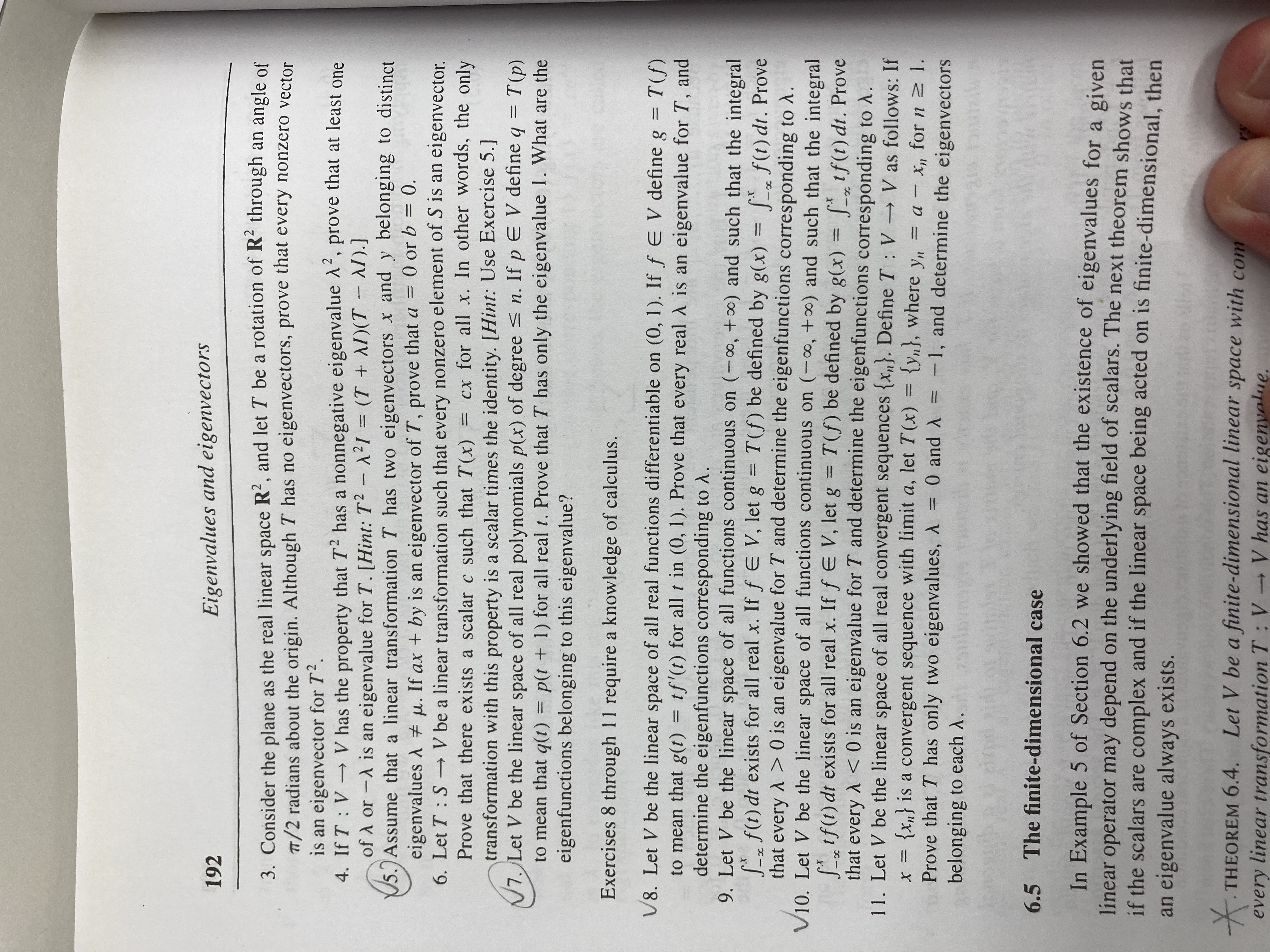 192 Eigenvalues and eigenvectors 3. Consider the