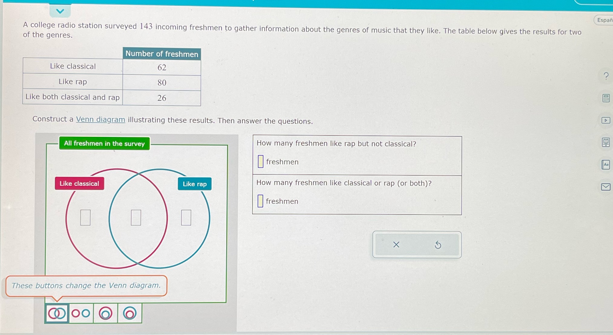 V Espa A college radio station surveyed 143