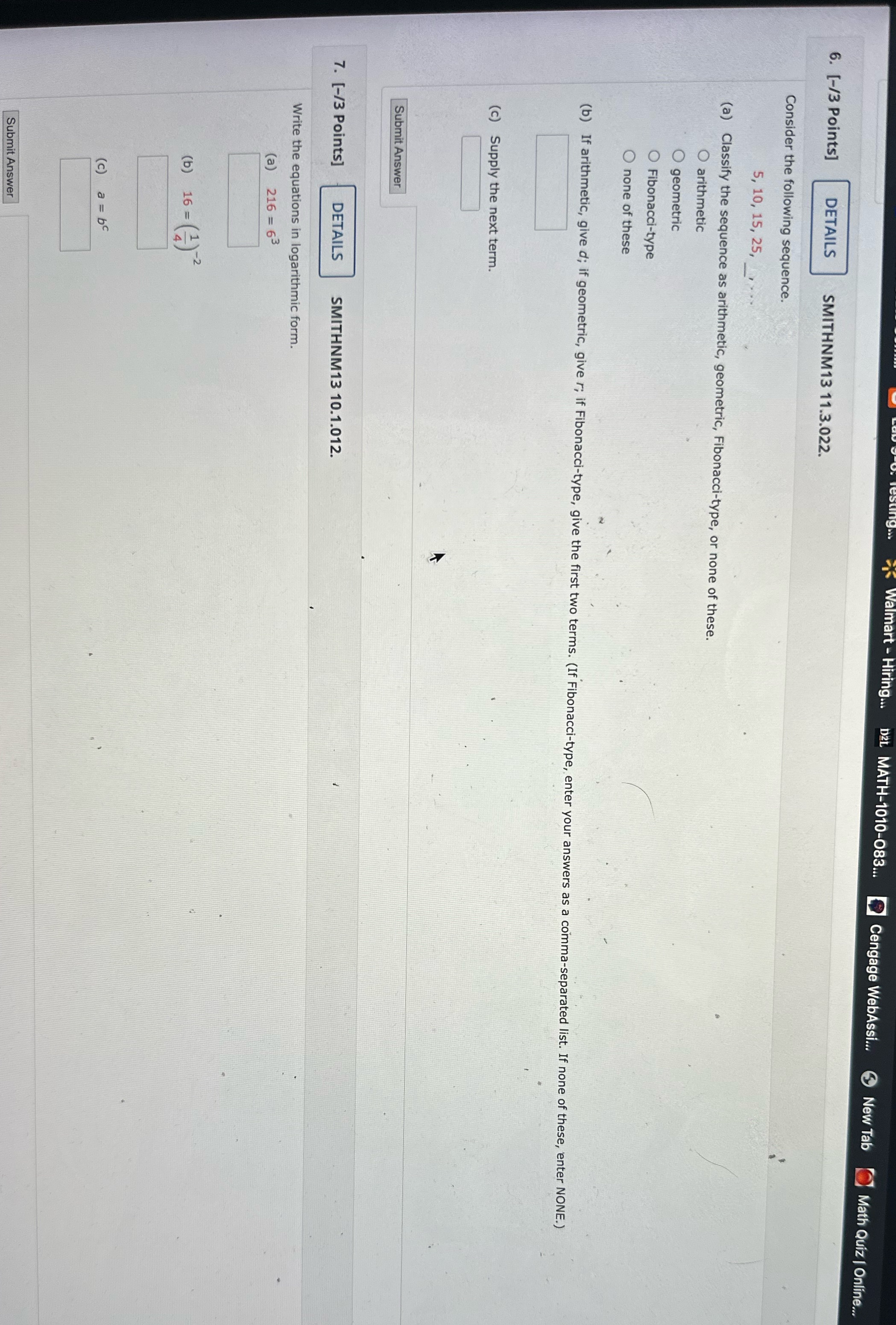 rt - Hiring.. D2L MATH-1010-083... Cengage