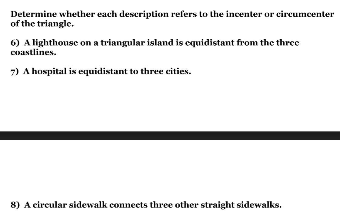 Determine whether each description refers to the