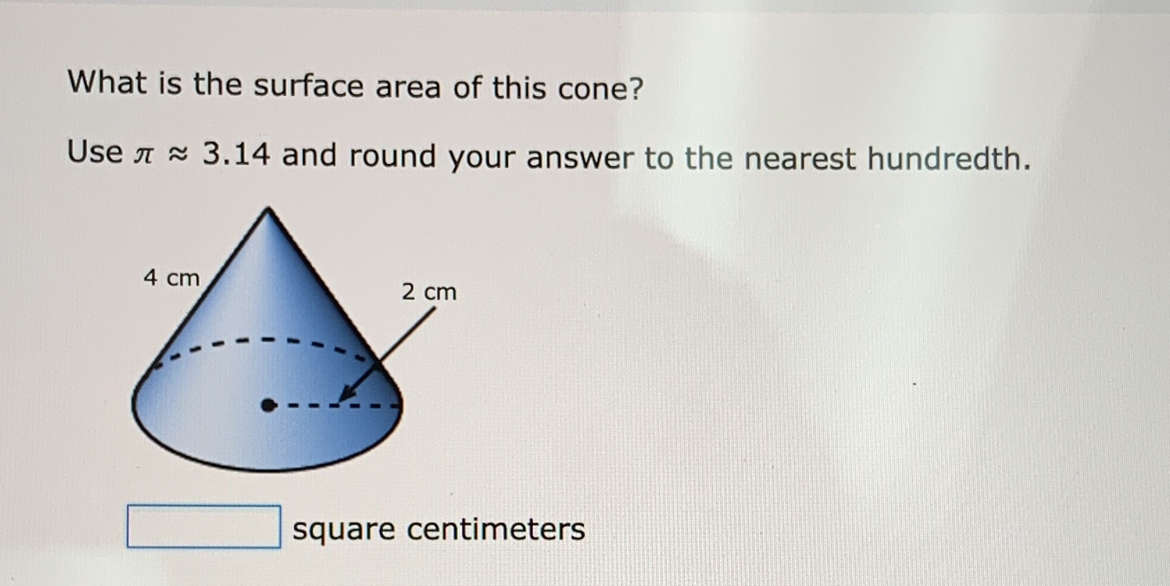 What is the surface area of this cone? Use It ~