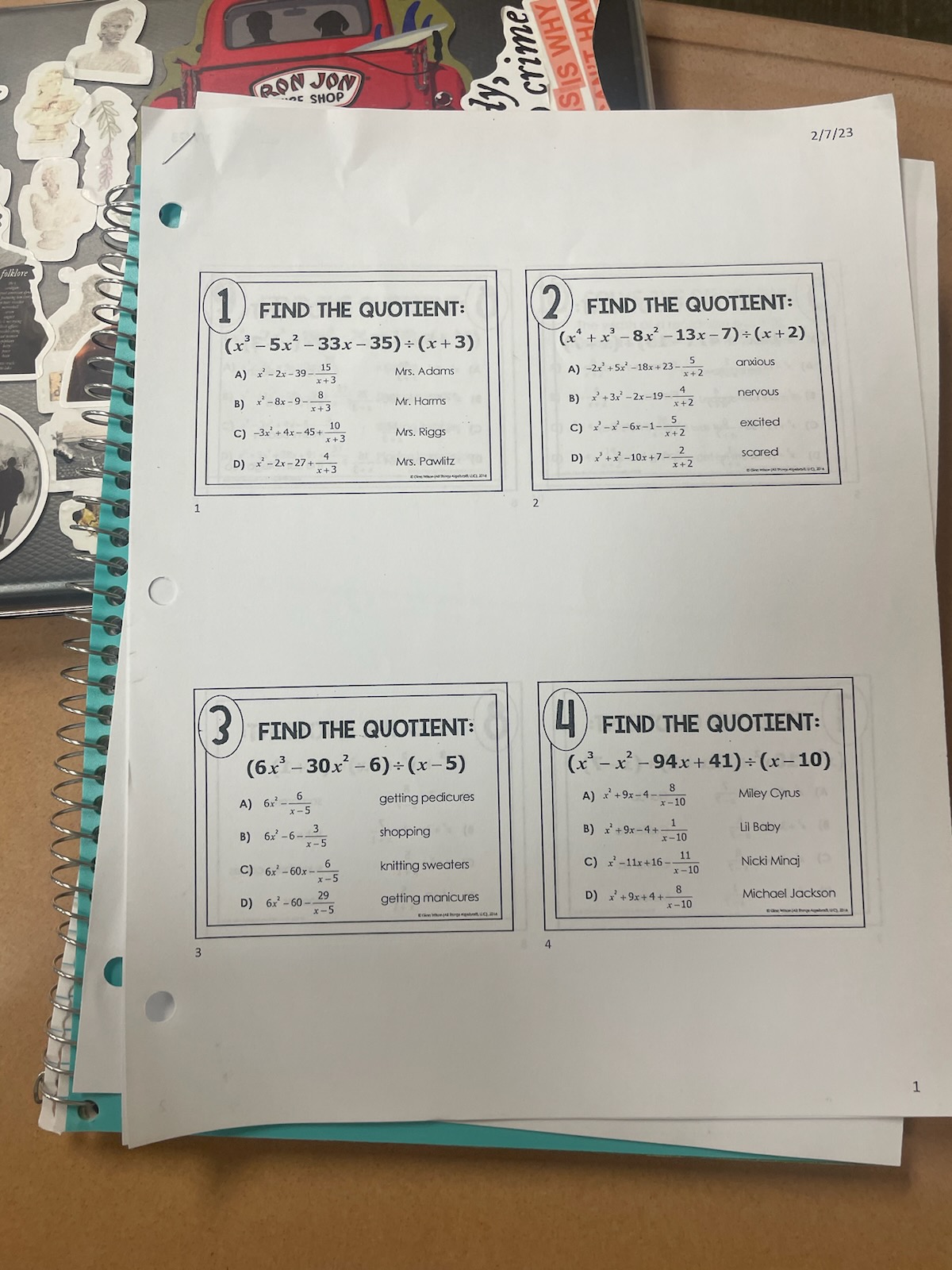 SIS WHY ANDIT HA I crime RON JON HOE SHOP 2/7/23