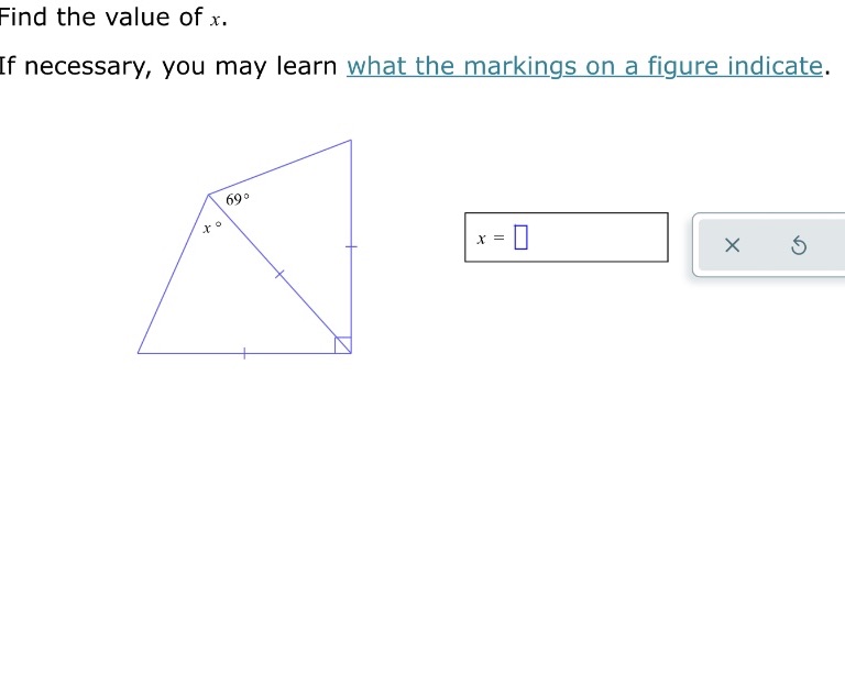 Need help to figure this out Find the value of x.