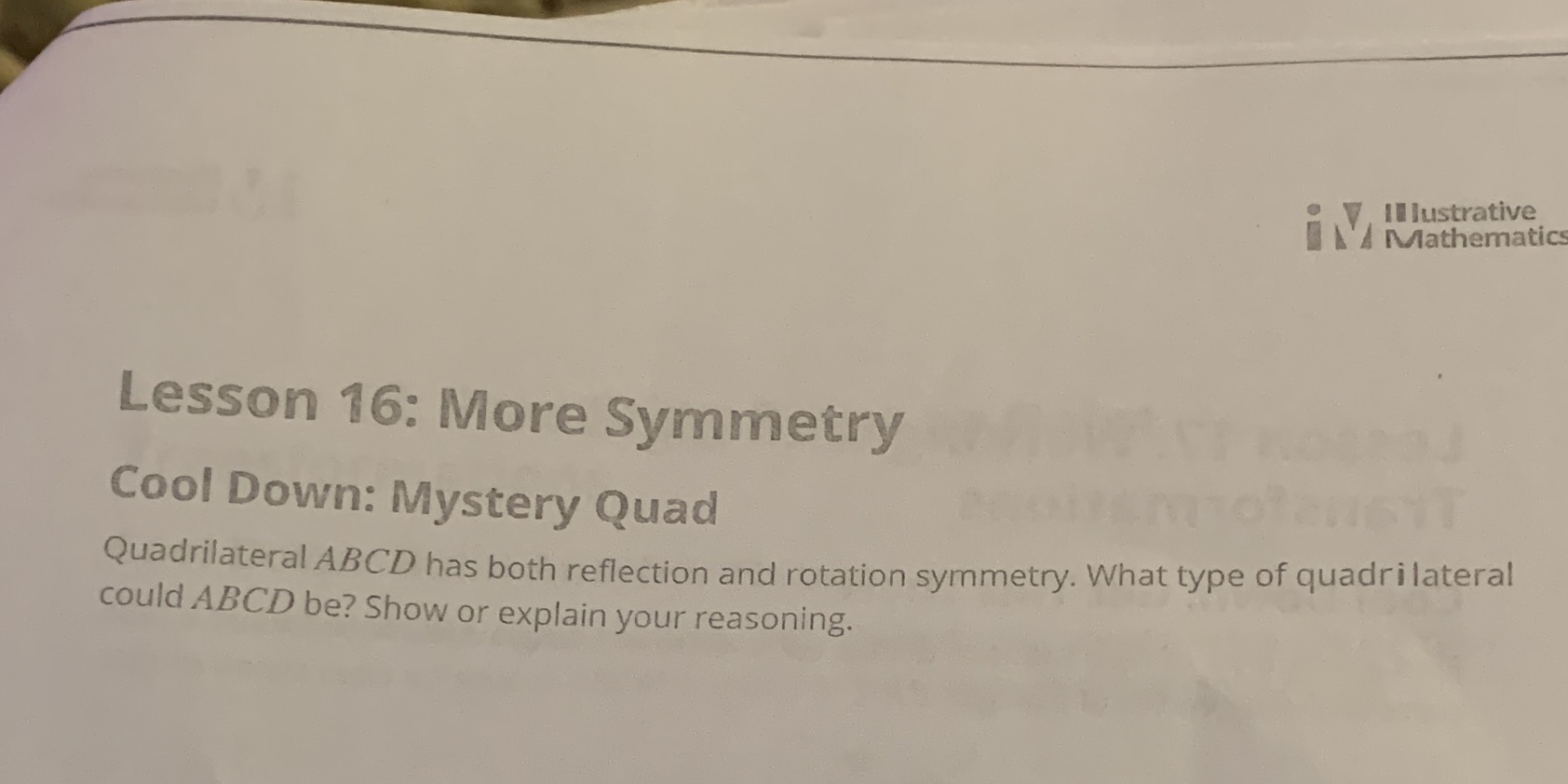 Illustrative inMathematics Lesson 16: More