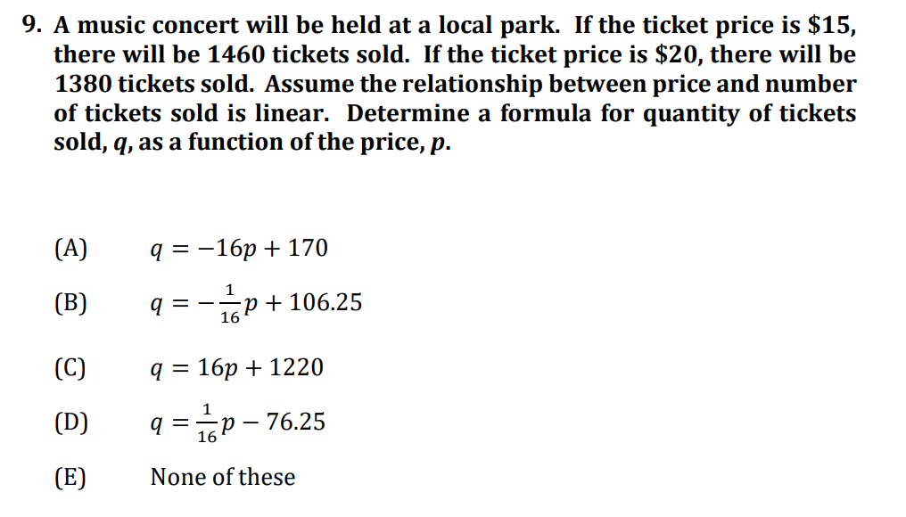 9. A music concert will he held at a local park.
