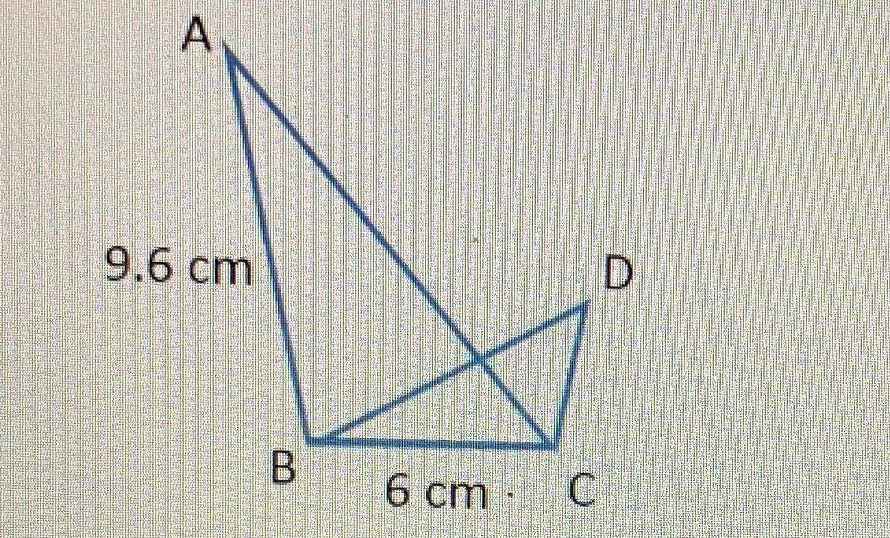Triangle ABC is similar to triangle BCD. Part A