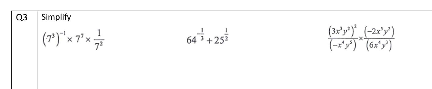 Show full work please and state any restriction
