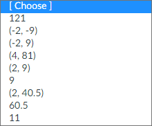 which one is it from the drop down for each? [