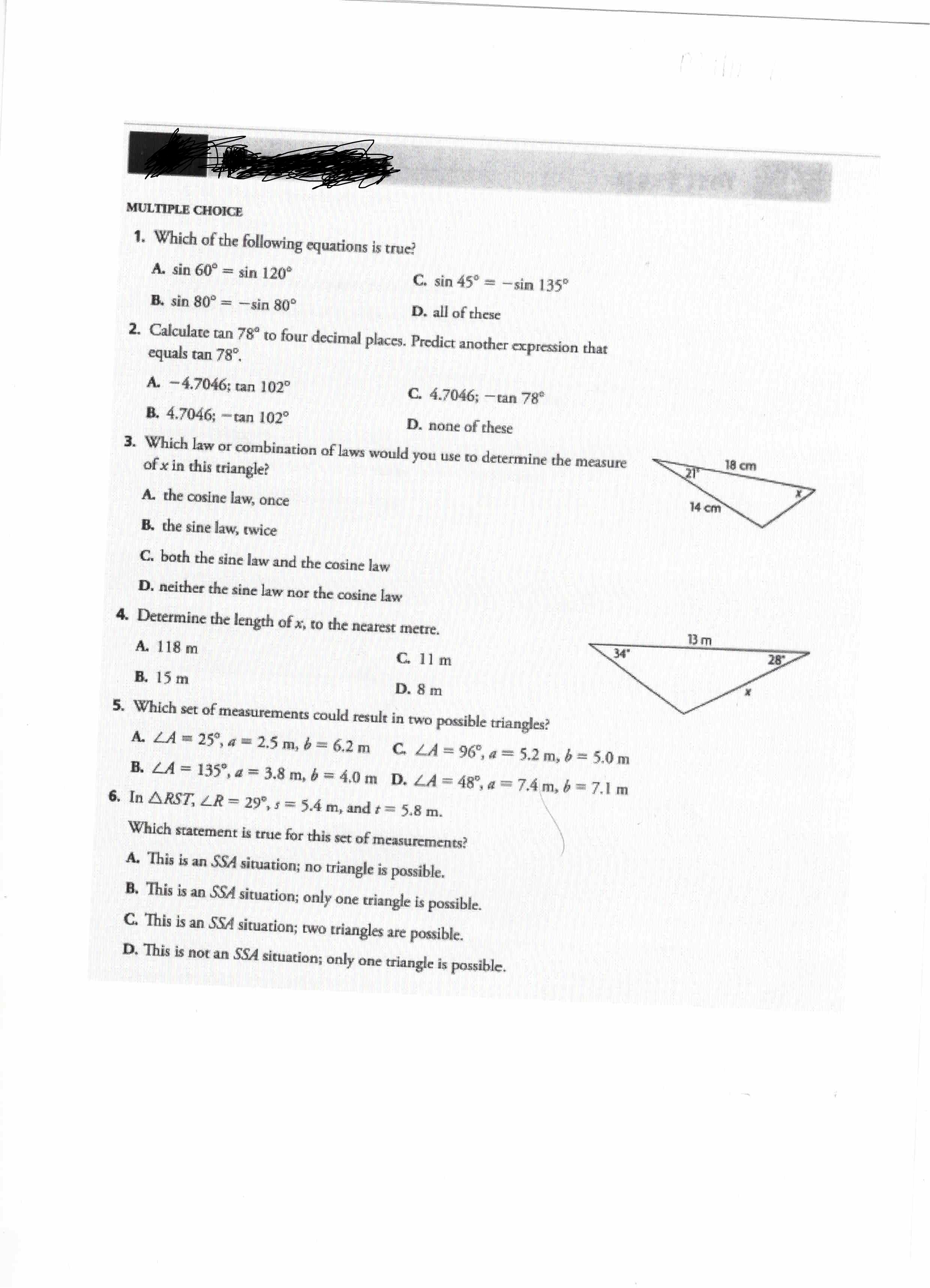 Thabkk you very much MULTIPLE CHOICE 1. Which of