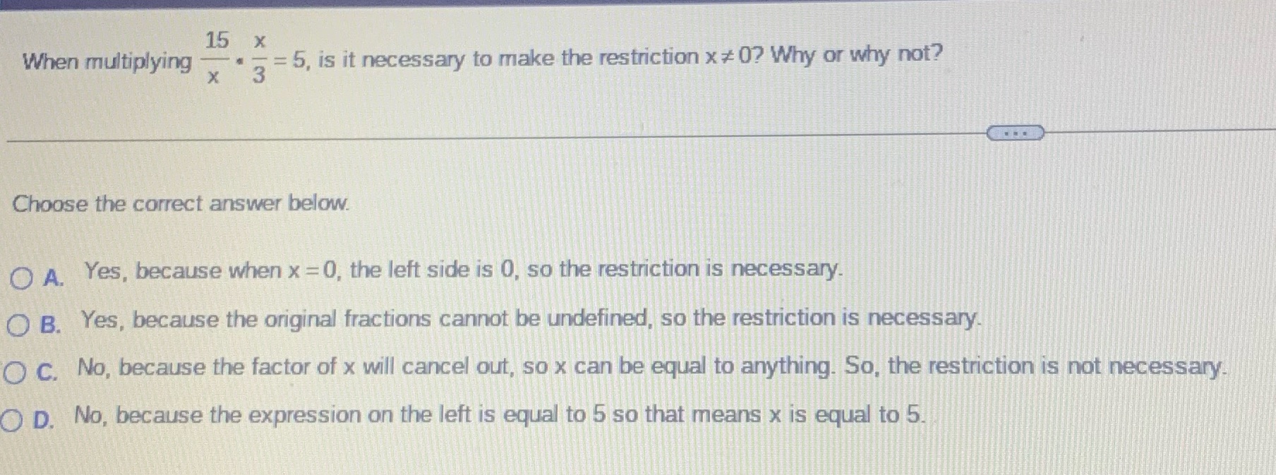 X When multiplying =5, is it necessary to make