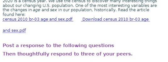 2020 is a census year. we use the census to